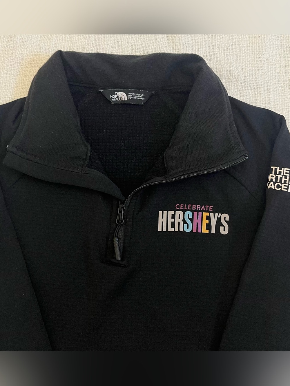 Hershey’s The North Face black quarter zip sweatshirt women’s size small
